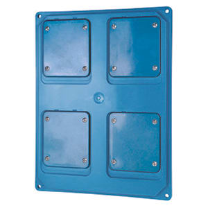 GEWISS - GEWGW68748A QMC16/63 - PANNELLO FLANGIATO - 4 FLANGE INCASSO 16/32A - AZZURRO