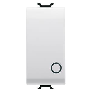 GEWISS - GEWGW10134 PULSANTE BIPOLARE 250V ac - NA 16A - NEUTRO - SIMBOLO 0 - 1 MODULO - BIANCO LUCIDO - CHORUSMART