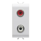 GEWISS - GEWGW10453 PRESA AUDIO VIDEO - RCA DOPPIO - 1 MODULO - BIANCO LUCIDO - CHORUSMART