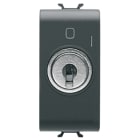 GEWISS - GEWGW12006 INTERRUTTORE BIPOLARE 250V ac - 10AX CON CHIAVE - SIMBOLO 0/1 - 1 MODULO - NERO SATINATO - CHORUSMART