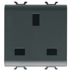 GEWISS - GEWGW12296 PRESA 2M 2P+T 13A ST.INGLESE NERO