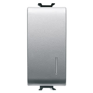 GEWISS - GEWGW14092 INVERTITORE UNIPOLARE 250V ac - 16AX ILLUMINABILE - CON DIFFUSORE - 1 MODULO - TITANIO - CHORUSMART