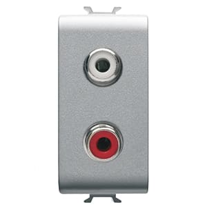GEWISS GEWGW14453 CONNETTORE DOPPIO RCA 1M TITANIO