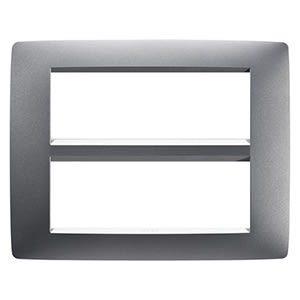 GEWISS - GEWGW16112VT PLACCA ONE - IN TECNOPOLIMERO VERNICIATO - 12 POSTI - TITANIO - CHORUSMART