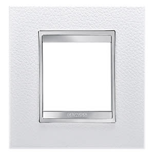 GEWISS - GEWGW16222PB PLACCA LUX INT.2P PELLE BIANCO