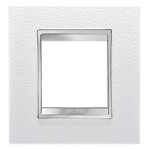 GEWISS - GEWGW16222PB PLACCA LUX INT.2P PELLE BIANCO