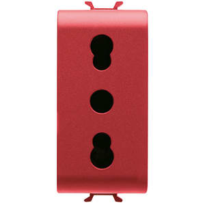 GEWISS GEWGW10213 PR.1M 2P+T 16A BIV.P17-11 ST.ITA.ROSSA