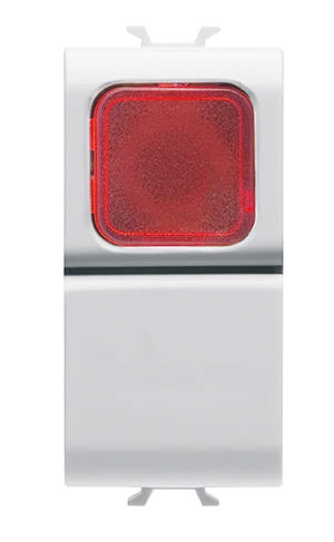 GEWISS GEWGW10143 PULSANTE 1M 1P NA 16A SPIA ROSSA BIANCO