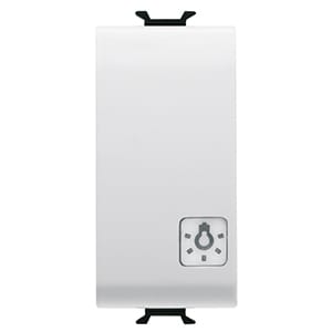 GEWISS - GEWGW10151 PULSANTE UNIPOLARE 250V ac - NA 16A ILLUMINABILE - CON LENTE NEUTRA SOSTITUIBILE -SIMBOLO LUCE - 1 MODULO - BIANCO LUCIDO - CHORUSMART