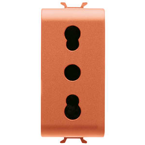 GEWISS - GEWGW10233 PR.1M 2P+T 16A BIV.P17-11 ST.ITA.ARANCIO
