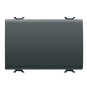 GEWISS - GEWGW12181 PULSANTE UNIPOLARE 250V ac - NA 16A - NEUTRO - 3 MODULI - NERO SATINATO - CHORUSMART