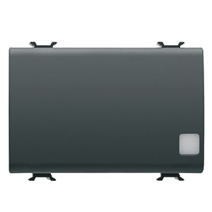 GEWISS - GEWGW12183 PULSANTE UNIPOLARE 250V ac - NA 16A ILLUMINABILE - CON LENTE NEUTRA SOSTITUIBILE - 3 MODULI - NERO SATINATO - CHORUSMART