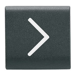 GEWISS - GEWGW12546 TASTO INTERCAMBIABILE - 22X22mm - FRECCIA ORIZZONTALE - NERO SATINATO - CHORUSMART