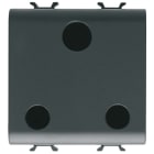 GEWISS - GEWGW12297 PRESA 2M 2P+T 15A ST.INGLESE NERO