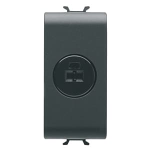 GEWISS - GEWGW12454 PRESA AUDIO VIDEO - PER ALTOPARLANTE - 1 MODULO - NERO SATINATO - CHORUSMART