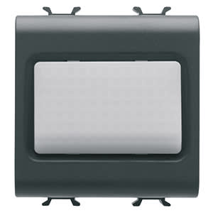 GEWISS - GEWGW12651 SEGNAPASSO - 12V ac/dc / 230V ac 50/60 Hz - OPALE - 2 MODULI - NERO SATINATO - CHORUSMART