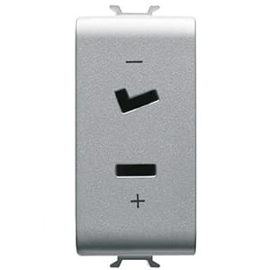 GEWISS - GEWGW14452 PRESA SELV - 2P 6A 24V POLARIZZATA - 1 MODULO - TITANIO - CHORUSMART