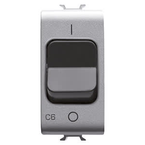 GEWISS - GEWGW14466 INTERRUTTORE AUTOMATICO MAGNETOTERMICO - CURVA C - 1P+N 6A 230Vac - 1 MODULO - TITANIO - CHORUSMART