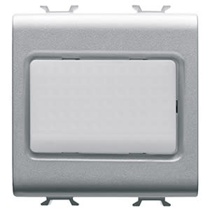 GEWISS - GEWGW14651 SEGNAPASSO - 12V ac/dc / 230V ac 50/60 Hz - OPALE - 2 MODULI - TITANIO - CHORUSMART