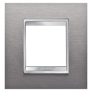 GEWISS - GEWGW16222MI PLACCA LUX INT.2P INOX SPAZZOLATO