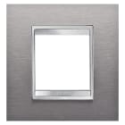 GEWISS - GEWGW16222MI PLACCA LUX INT.2P INOX SPAZZOLATO