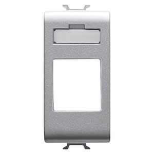 GEWISS - GEWGW14431 ADATTATORE PREDISPOSTO PER LALLOGGIAMENTO DI CONNETTORI DATI - TIPO AMP/KEYSTONE JACK - 1 MODULO - TITANIO - CHORUSMART