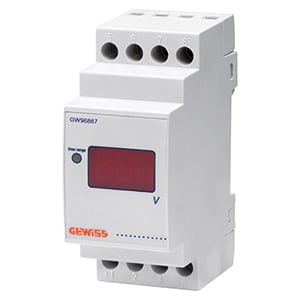 GEWISS - GEWGW96867 VOLTMETRO DIGITALE AD INSERZIONE DIRETTA - 0/500V - 2 MODULI