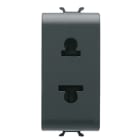 GEWISS - GEWGW12287 PRESA 1M 2P 15A ST.EUROUSA NERO