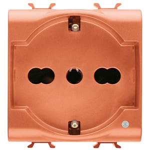 GEWISS - GEWGW10234 PR.2M 2P+T 16A BIV.ST.ITA./TED.ARANCIO
