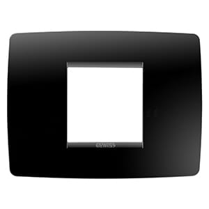 GEWISS - GEWGW16102TN PLACCA ONE 2P NERO TONER