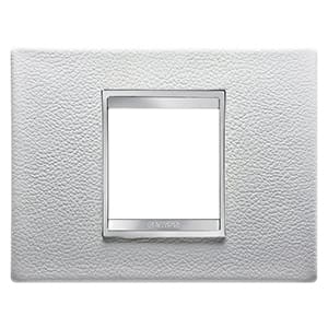 GEWISS - GEWGW16202PB PLACCA LUX 2P PELLE BIANCO