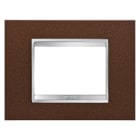 GEWISS - GEWGW16203MD PLACCA LUX 3P METAL FINITURA ACIDATA