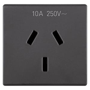 GEWISS - GEWGW21357 PRESA 2P+T 10A ST.AUSTR.SY/BK