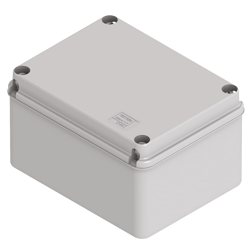 GEWISS - GEWGW44117 CASSETTA DI DERIVAZIONE CON FONDO AD ALTA CAPIENZA E COPERCHIO BASSO A VITE - IP56 - DIMENSIONI INTERNE 190X140X110 - PARETI LISCE - GRIGIO RAL 7035