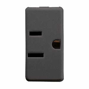 GEWISS GEWGW21214 PRESA 2P+T 15A 125V ST.USA SY/BK