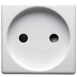 GEWISS - GEWGW20206 PRESA STANDARD FRANCESE 250V ac - 2P 16A - 2MODULI - SYSTEM WHITE