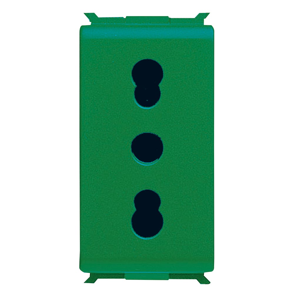 GEWISS - GEWGW30331 PRESA 2P+T 16A BIV.ST.ITALIANO VERDE