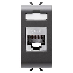 GEWISS - GEWGW12424 CONNETTORE RJ45 1M CAT.6 FTP NERO