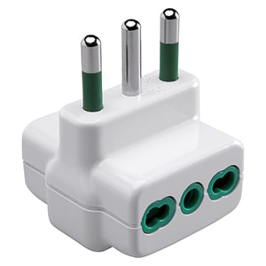 GEWISS - GEWGW28423 ADATTATORE MULTIPLO - 2P+T 10A S17 - 3 USCITE STANDARD ITALIANO 16A BIVALENTE - BIANCO