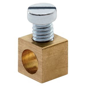 GEWISS - GEWGW26407 MORSETTO IN OTTONE PER LINEA DI TERRA PASSANTE - 4mm² - FISSAGGIO APRESSIONE