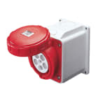 GEWISS - GEWGW63453 PRESA FISSA DA PARETE A 10° - IP67 - - 3P+N+T 63A 346-415V 50/60HZ - ROSSO - 6H - CABLAGGIO A VITE