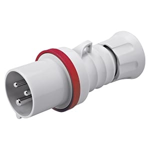 GEWISS - GEWGW60009H SPINA MOBILE DIRITTA HP - IP44/IP54 - 3P+N+T 16A 380-415V 50/60HZ - ROSSO - 6H - CABLAGGIO A VITE