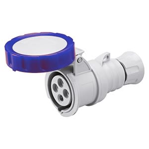 GEWISS - GEWGW62038H PRESA MOBILE DIRITTA HP - IP66/IP67/IP68/IP69 - 3P+T 32A 200-250V 50/60HZ - BLU - 9H - CABLAGGIO A VITE