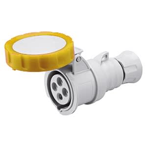 GEWISS - GEWGW62025H PRESA MOBILE DIRITTA HP - IP66/IP67/IP68/IP69 - 3P+N+T 16A 100-130V 50/60HZ - GIALLO - 4H - CABLAGGIO A VITE