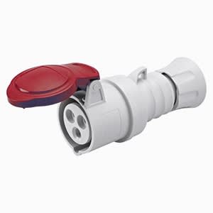 GEWISS - GEWGW62009H PRESA MOBILE DIRITTA HP - IP44/IP54 - 3P+N+T 16A 380-415V 50/60HZ - ROSSO - 6H - CABLAGGIO A VITE