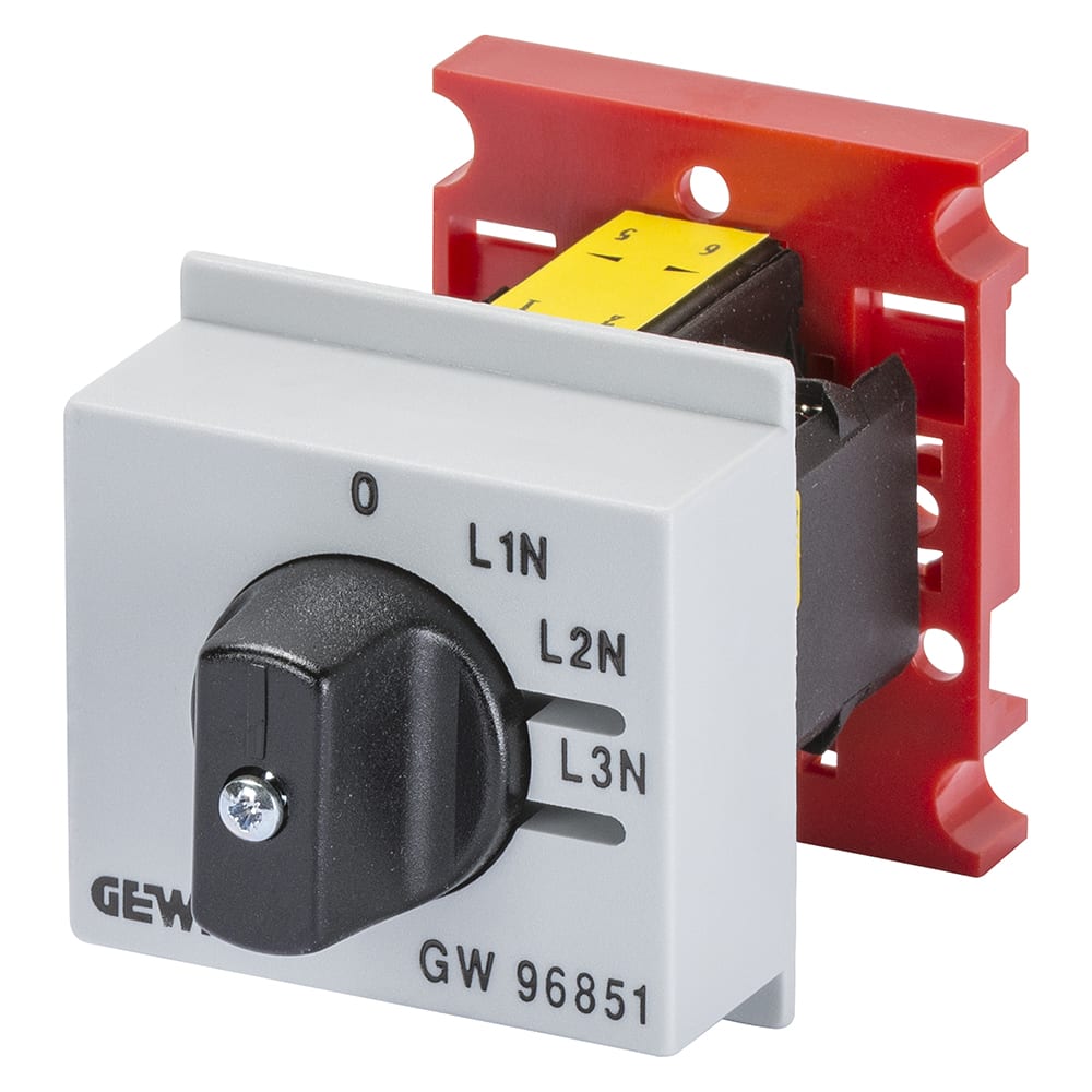 GEWISS - GEWGW96851 COMMUTATORE VOLTMETRICO - 4 POSIZIONI FASE-NEUTRO 16A 690V - 3 MODULI