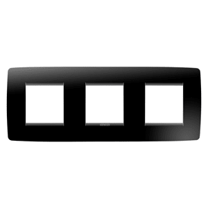 GEWISS - GEWGW16126TN PLACCA ONE INTERNATIONAL - IN TECNOPOLIMERO - 2+2+2 POSTI ORIZZONTALE - NERO TONER - CHORUSMART