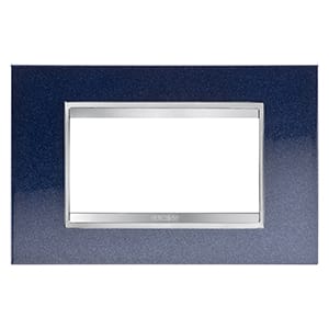 GEWISS - GEWGW16204MH PLACCA LUX 4P METAL.BLU CHIC