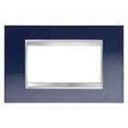 GEWISS - GEWGW16204MH PLACCA LUX 4P METAL.BLU CHIC