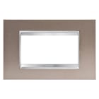 GEWISS - GEWGW16204MP PLACCA LUX 4P METAL.BRONZO PERLATO